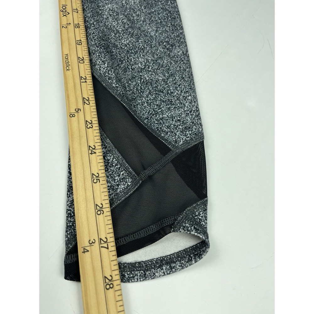 Lululemon‎ Pace Rival Crop Leggings "Line Up White Black" Luxtreme Fabric Sz 8 - Picture 8 of 9